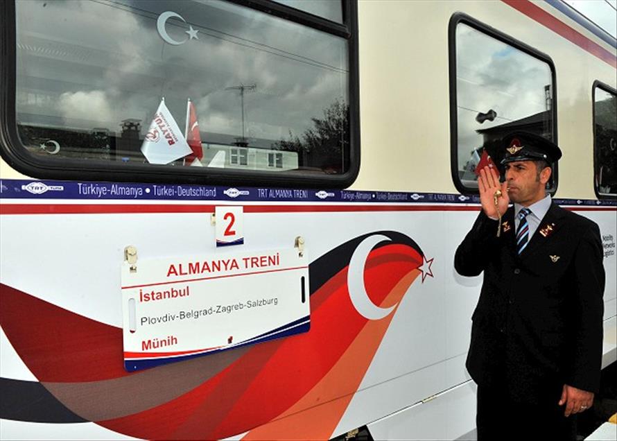 TRT'NIN ALMANYA TRENI YOLA CIKTI