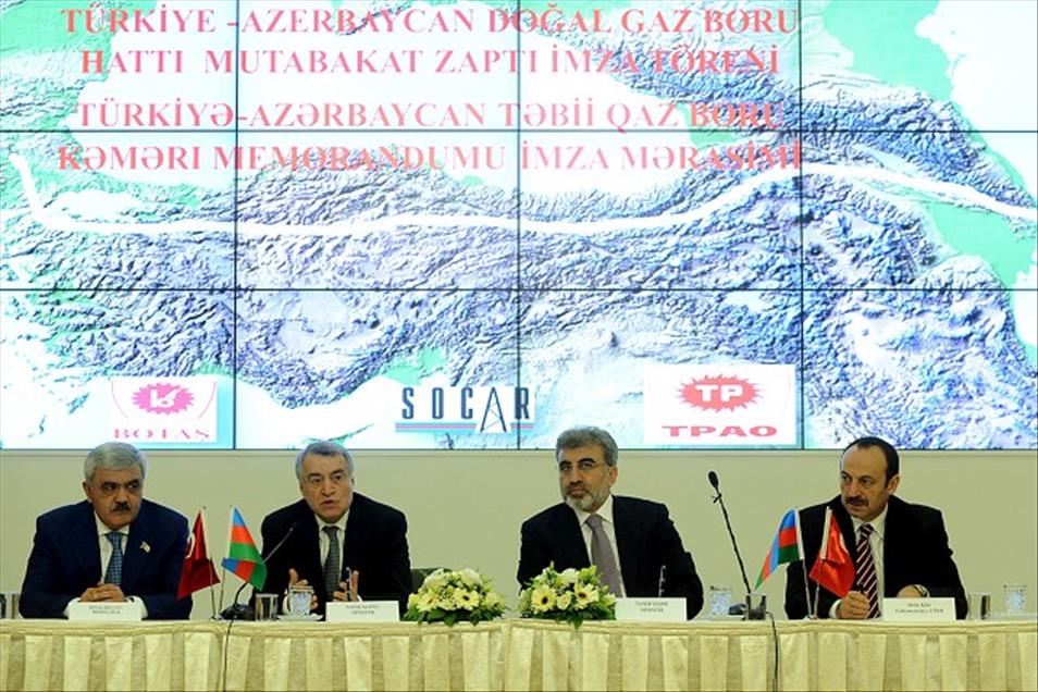 TRANS ANADOLU DOGALGAZ BORU HATTI ICIN IMZALAR ATILDI