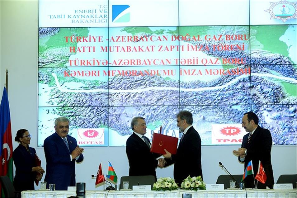 TRANS ANADOLU DOGALGAZ BORU HATTI ICIN IMZALAR ATILDI