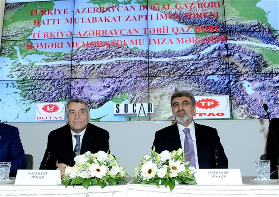 TRANS ANADOLU DOGALGAZ BORU HATTI ICIN IMZALAR ATILDI