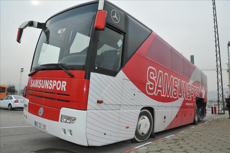 SAMSUNSPOR KAFILESINE HEMZEMIN GECITTE YUK TRENI CARPTI