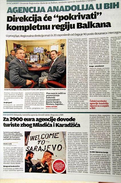 AA'NIN BALKANLAR ACILIMI BOSNA BASININDA GENIS YER BULDU