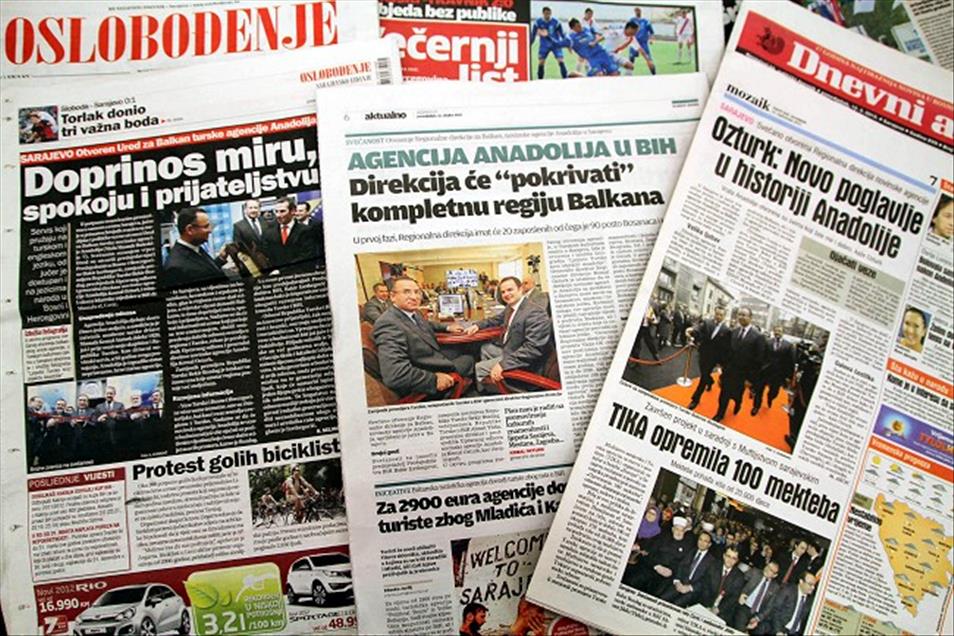AA'NIN BALKANLAR ACILIMI BOSNA BASININDA GENIS YER BULDU
