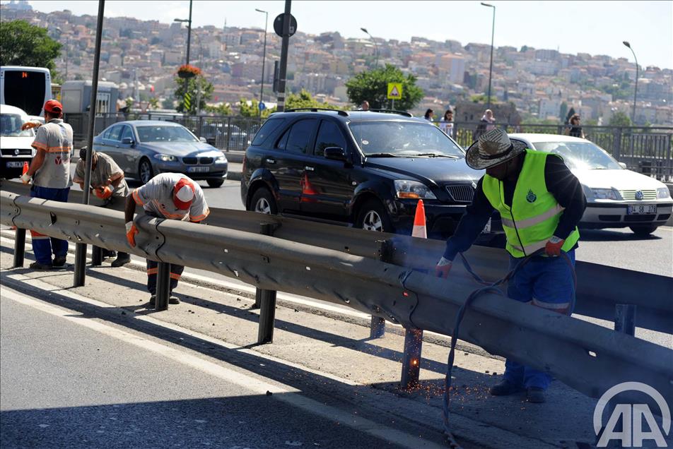 FSM VE HALIC KOPRUSU'NDEKI YOL CALISMASI