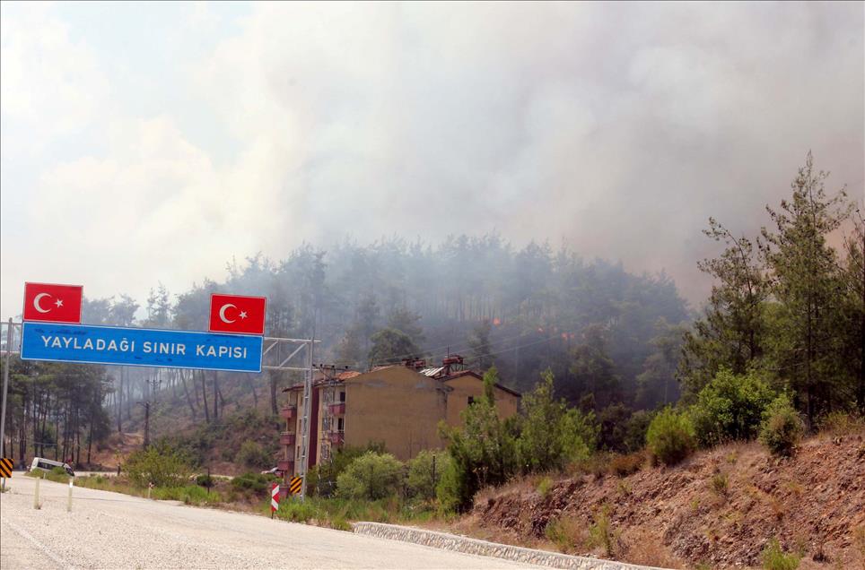 TURKIYE-SURIYE SINIRINDA YANGIN