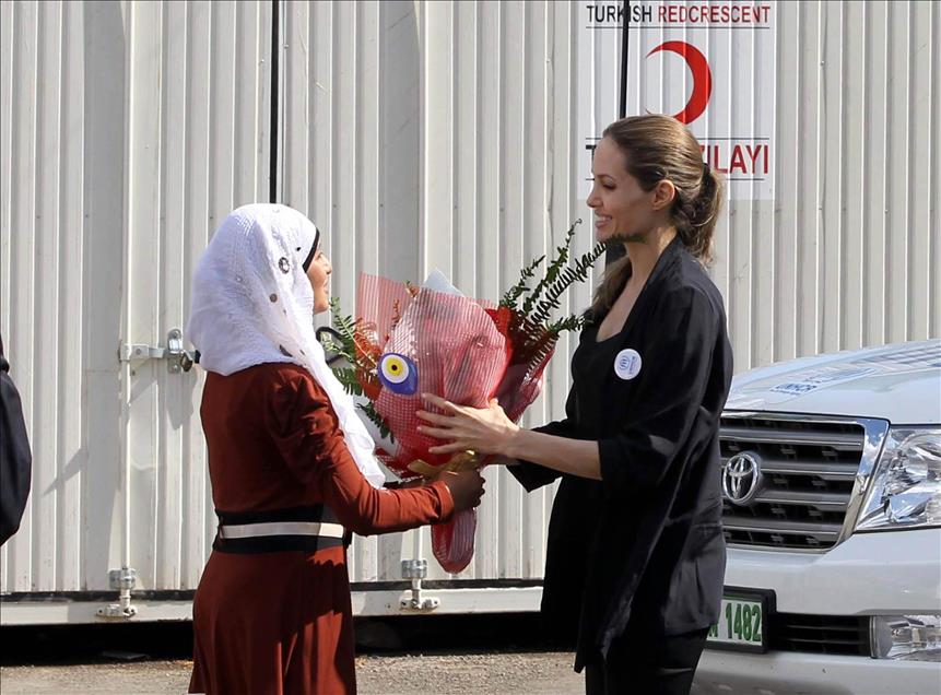 BM OZEL TEMSILCISI UNLU AKTRIS ANGELINA JOLIE, ISLAHIYE'DE