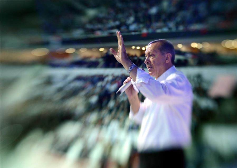 AK PARTI GENEL BASKANI VE BASBAKAN ERDOGAN, KONUSMA YAPTI.