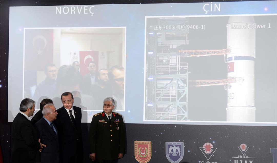 BASBAKAN ERDOGAN, GOKTURK UYDUSU FIRLATMA TORENINDE