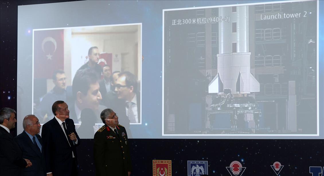 BASBAKAN ERDOGAN, GOKTURK UYDUSU FIRLATMA TORENINDE