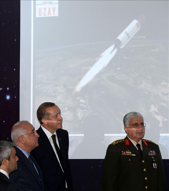 BASBAKAN ERDOGAN, GOKTURK UYDUSU FIRLATMA TORENINDE