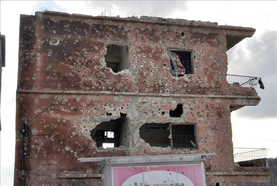 AA, BOMBA YAGDIRILAN TURKMEN BOLGESINI GORUNTULEDI