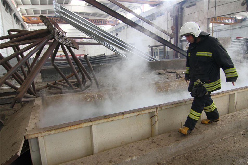 GAZIANTEP'TE FABRIKADAKI PATLAMA