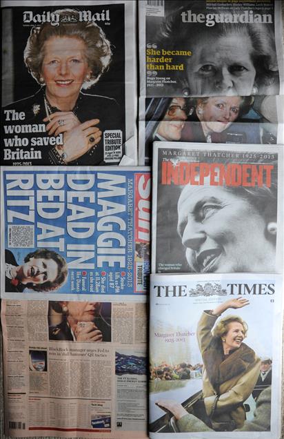 INGILTERE ESKI BASBAKANI THATCHER'IN VEFATI