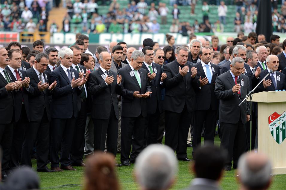 BURSASPOR KULUBU BASKANI YAZICI, SON YOLCULUGUNA UGURLANIYOR