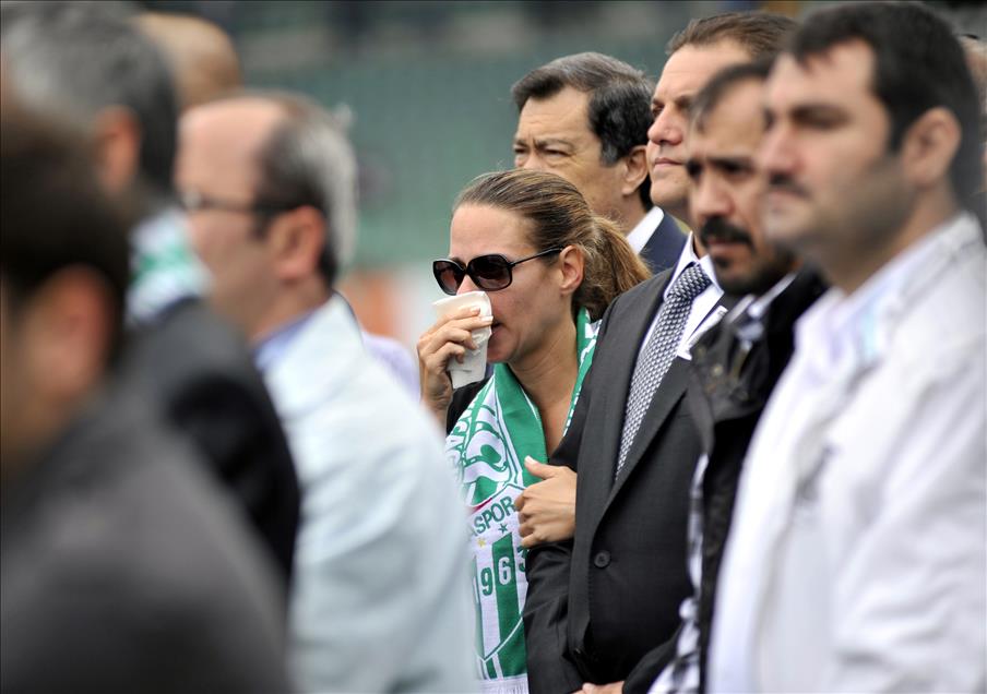 BURSASPOR KULUBU BASKANI YAZICI, SON YOLCULUGUNA UGURLANIYOR