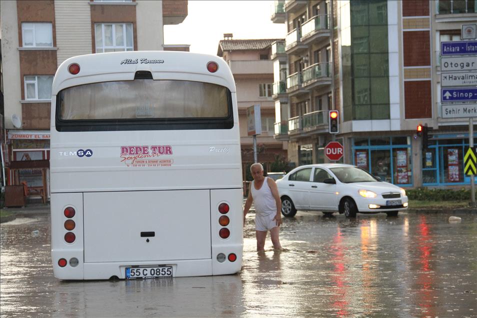 Samsun'da sel baskını