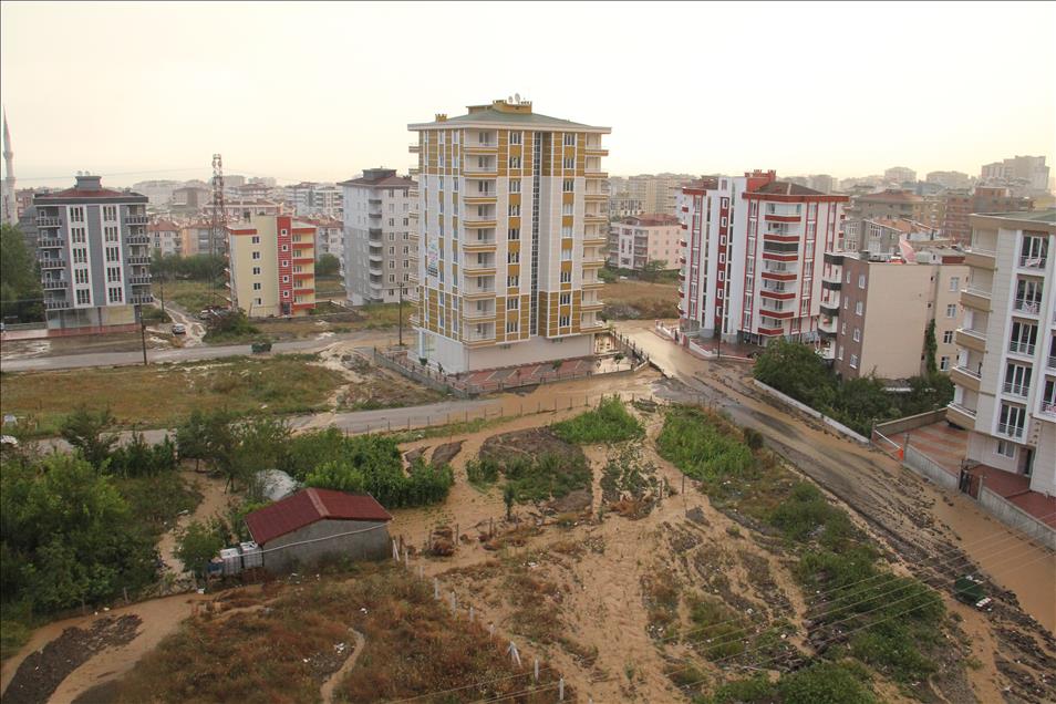 Samsun'da sel baskını