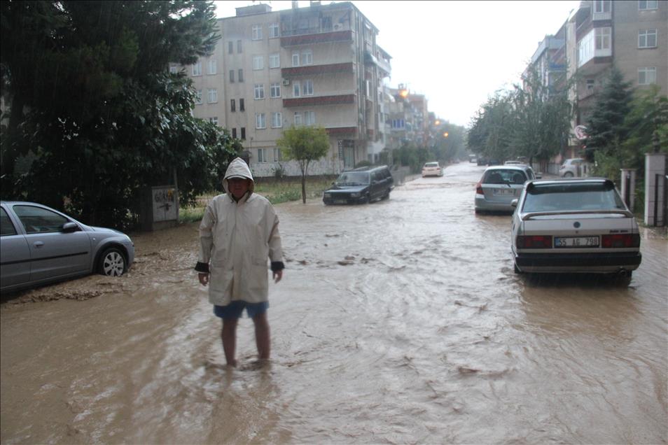 Samsun'da sel baskını