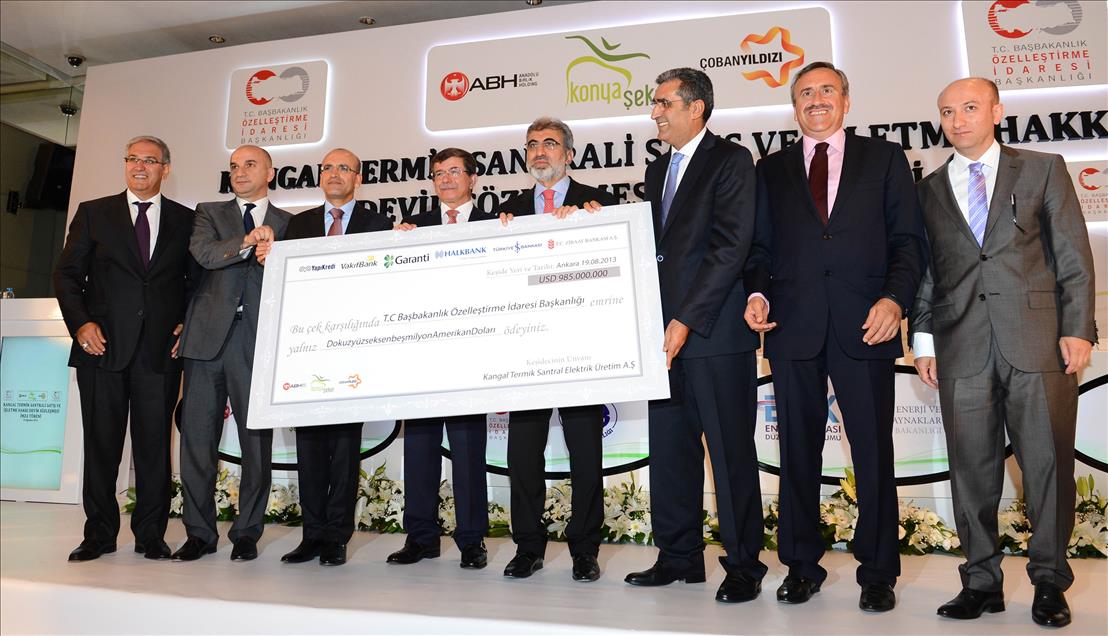 Kangal Termik Santrali Satış ve İşletme Hakkı Devir Sözleşmesi İmza Töreni