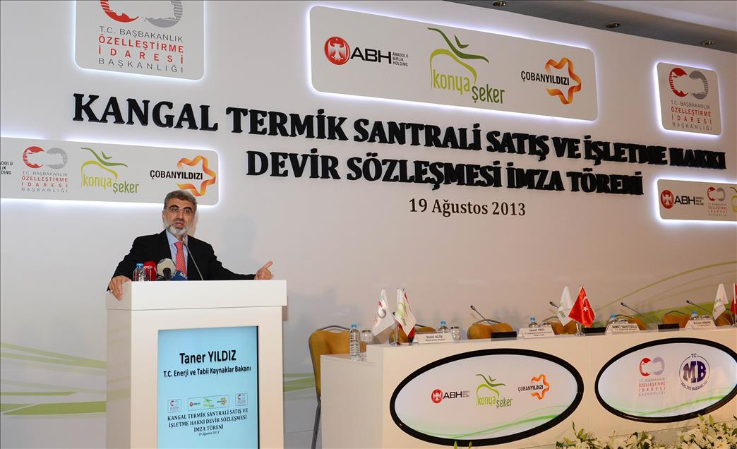 Kangal Termik Santral Devir Sözleşmesi İmza Töreni