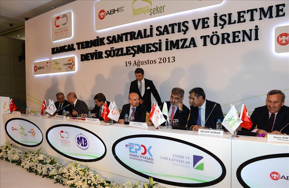 Kangal Termik Santrali Satış ve İşletme Hakkı Devir Sözleşmesi İmza Töreni