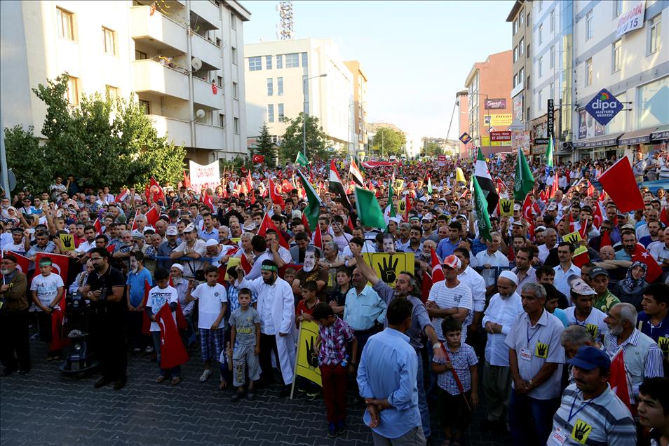 Mısır ve Suriye'deki katliamlara tepki gösterileri