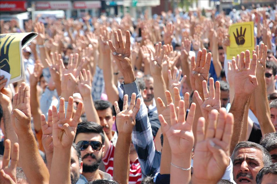 Mısır ve Suriye'deki katliamlara tepki gösterileri