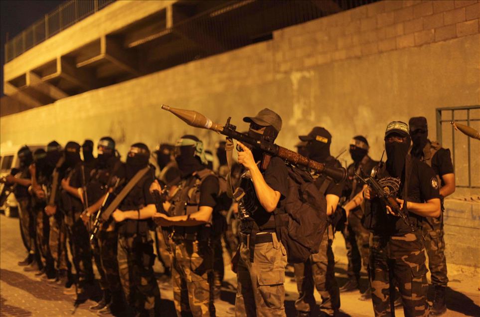 Gazze'de Kassam Tugayları'ndan gövde gösterisi