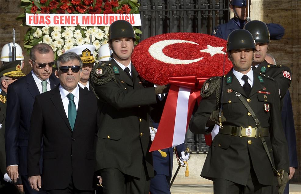 29 Ekim Cumhuriyet Bayramı nedeniyle Anıtkabir'de tören düzenlendi. 