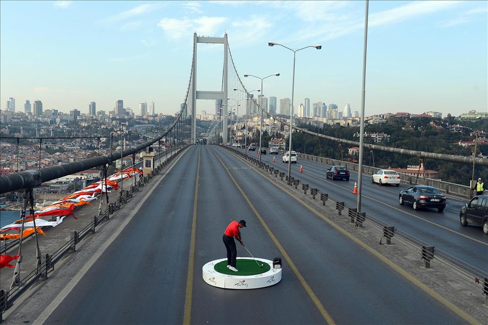 Tiger Woods'tan kıtalararası tarihi atış