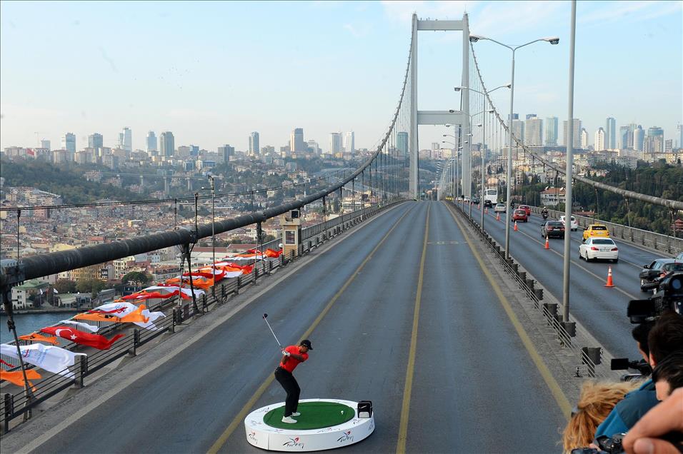 Tiger Woods'tan, tarihi atış