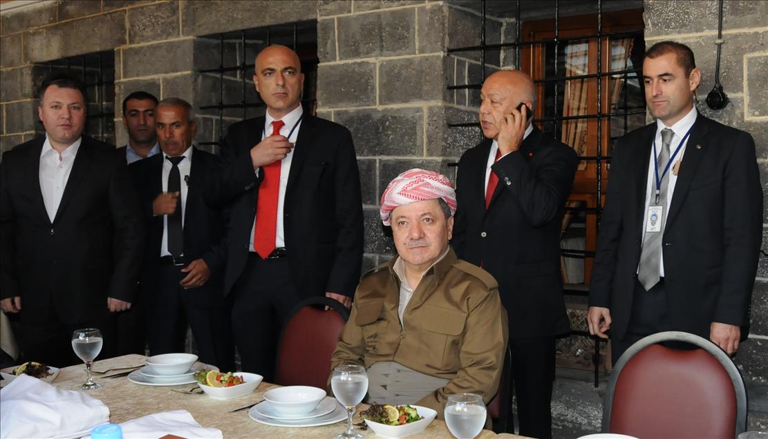 IKBY Başkanı Mesut Barzani Diyarbakır'da