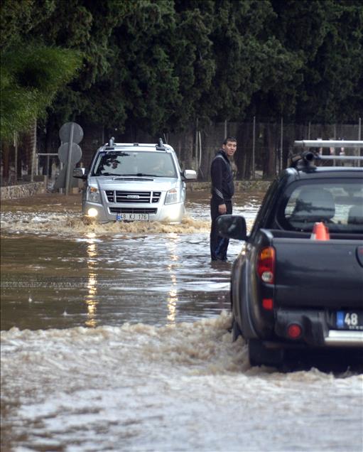 Bodrum'daki kuvvetli sağanak