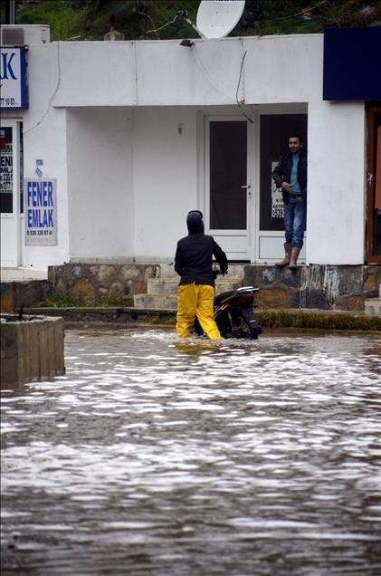 Bodrum'daki kuvvetli sağanak