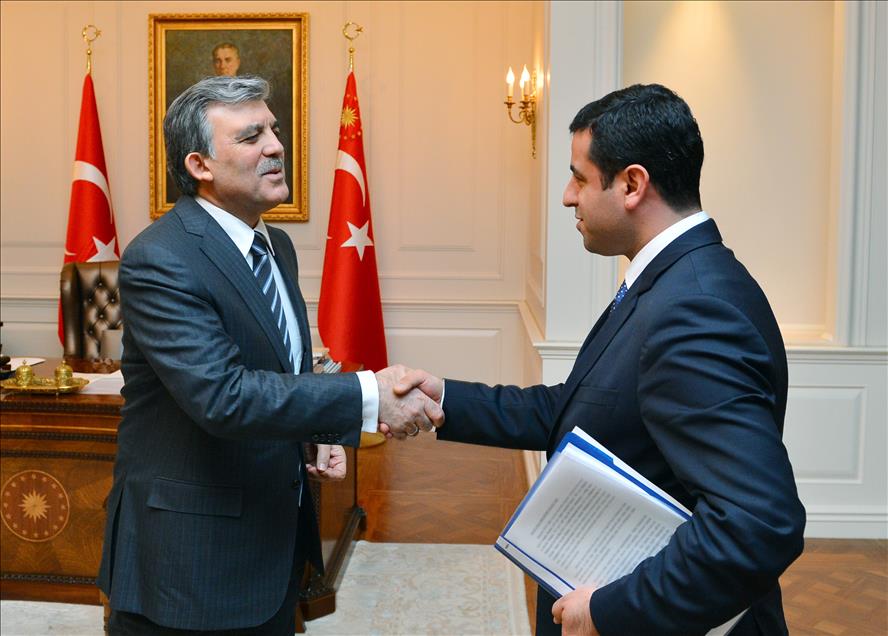 Cumhurbaşkanı Gül BDP Genel Başkanı Demirtaş'ı kabul etti