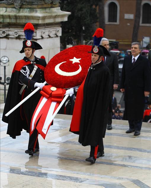 Cumhurbaşkanı Abdullah Gül, İtalya'da