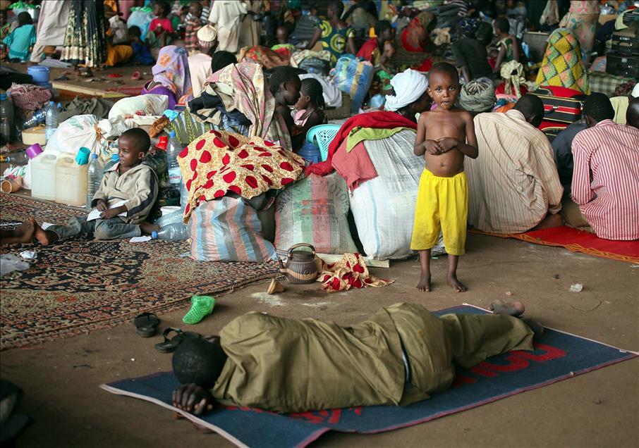 Muslim refugees at airport in CAR