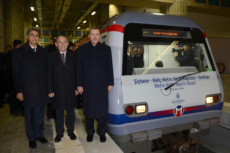 Şişhane-Haliç Metro Geçiş Köprüsü-Yenikapı Metro Hattı açılış töreni