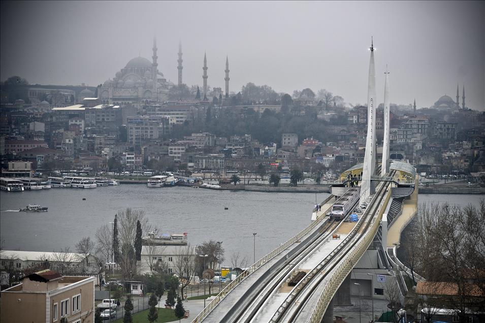 Şişhane-Haliç Metro Geçiş Köprüsü-Yenikapı Metro Hattı açılış töreni