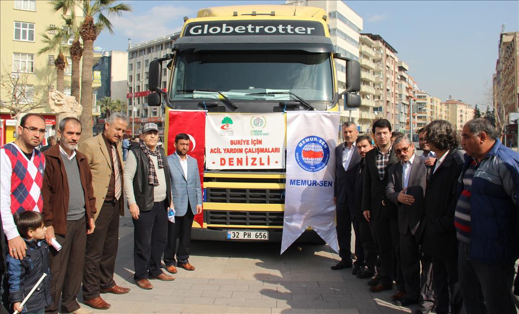 Denizli'den Suriye'ye yardım eli