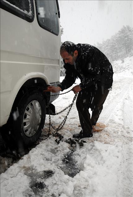 Muğla'nın yüksek kesimlerine kar yağdı