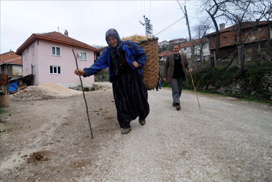 Köyün yükünü kadınlar sırtlıyor