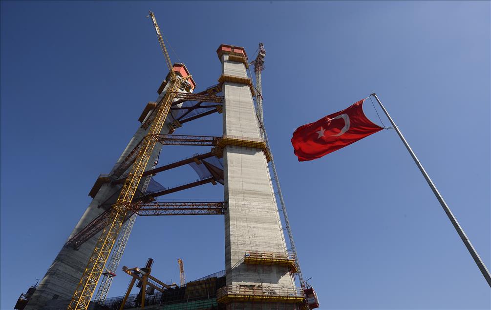 3. Boğaz Köprüsü'nün kuleleri eşitlendi