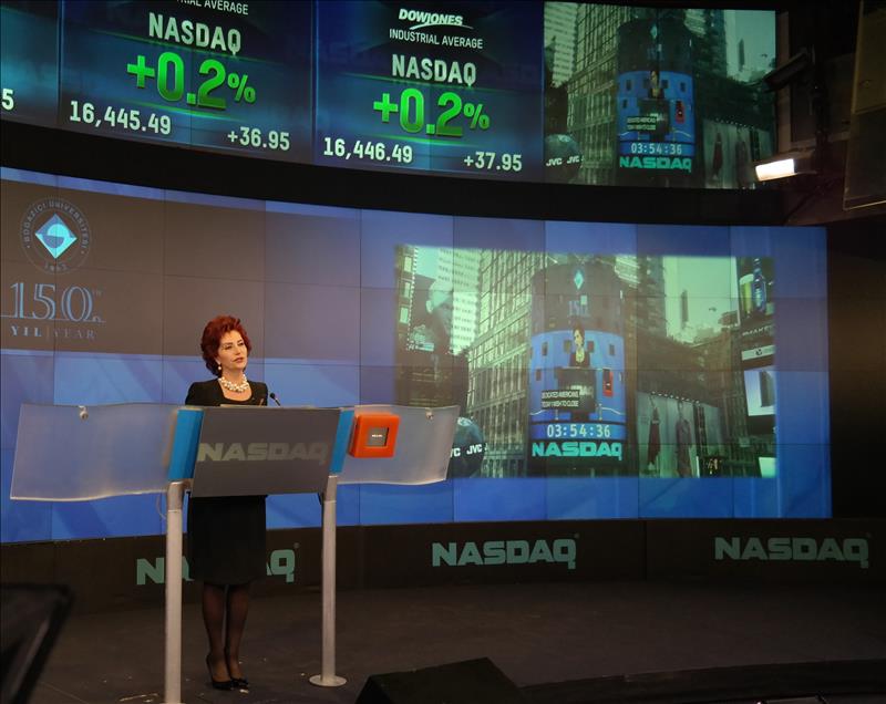 NASDAQ'ın kapanış zilini Prof. Dr. Barbarosoğlu çaldı