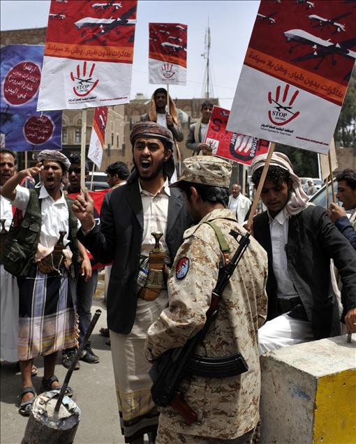 Protest against US drone attacks in Yemen