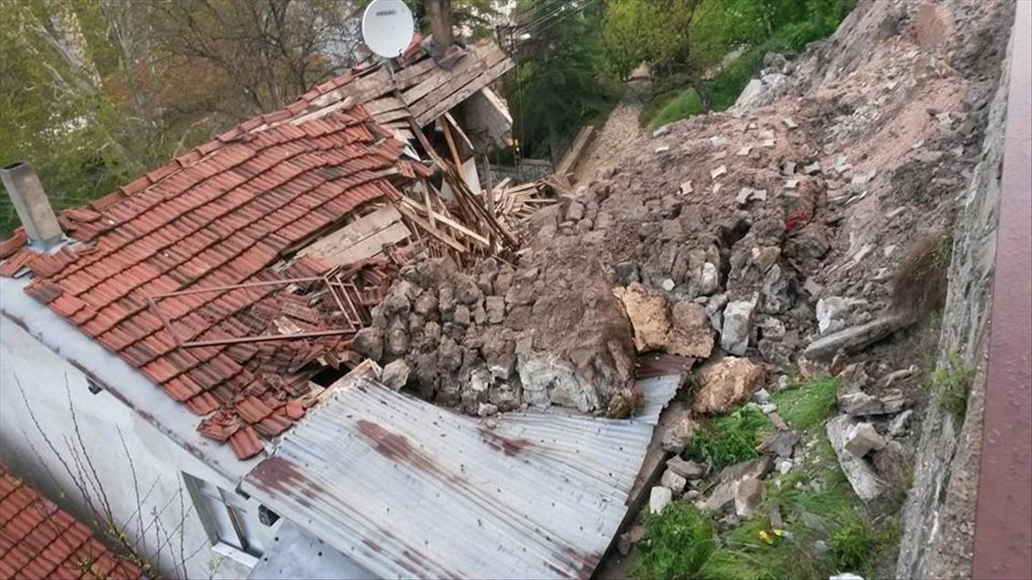 Bolu'da heyelan