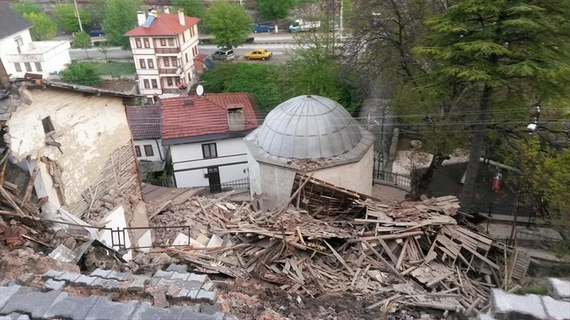 Bolu'da heyelan