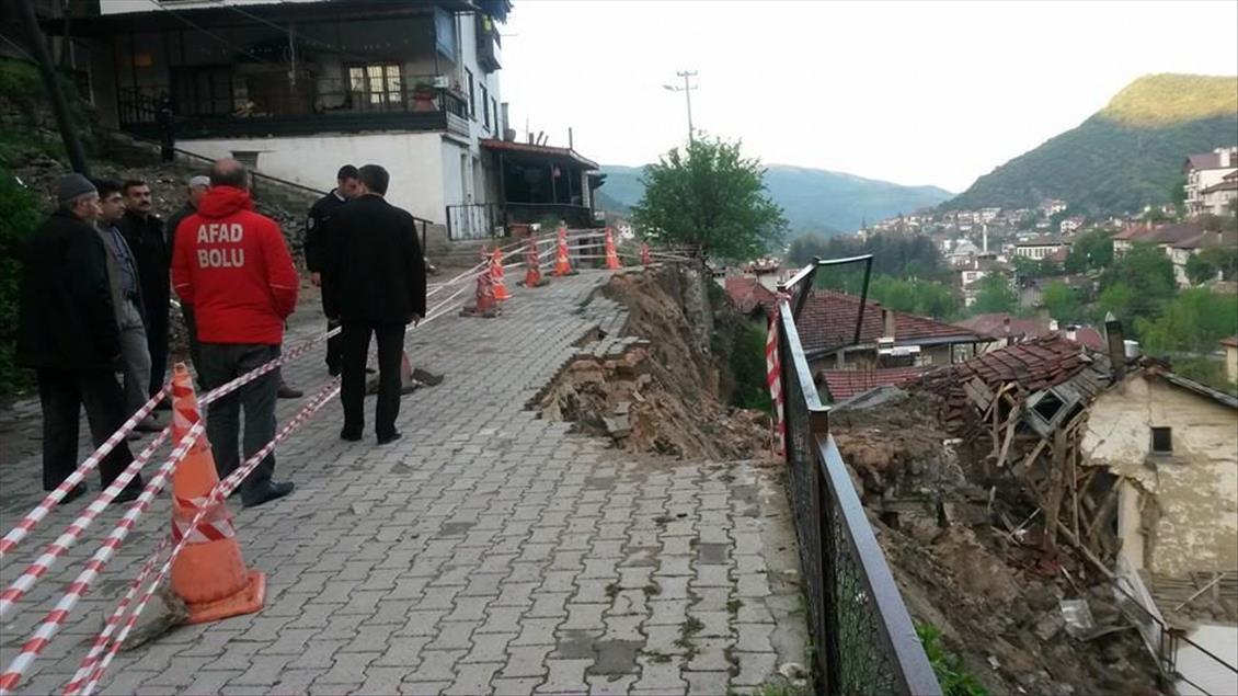 Bolu'da heyelan