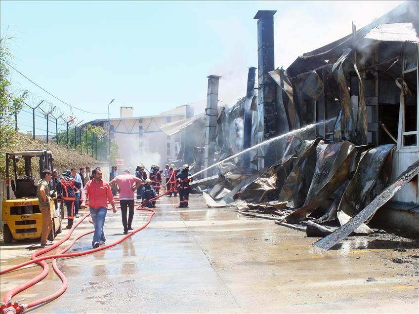 İstanbul'da fabrika yangını