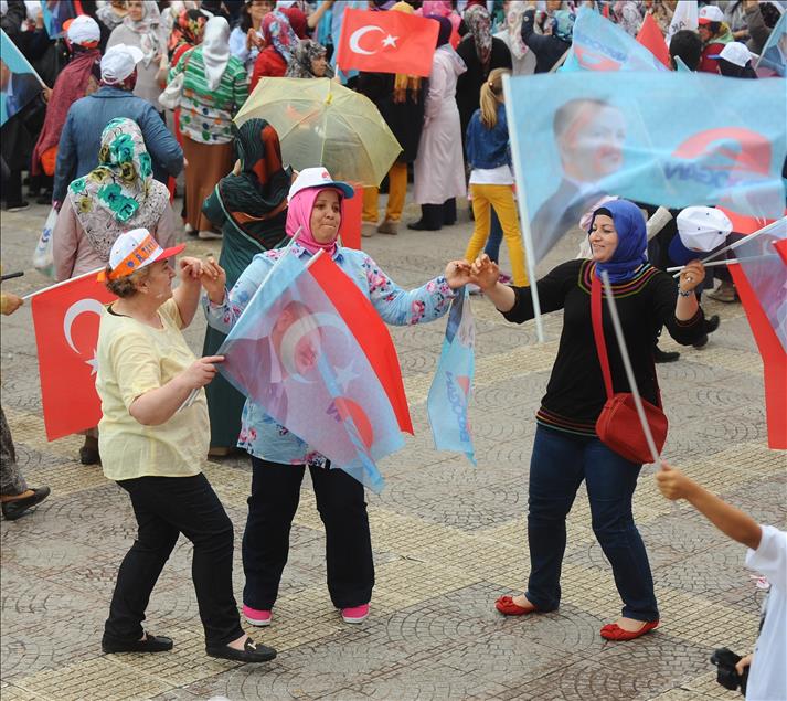 Cumhurbaşkanı adayı ve Başbakan Erdoğan Samsun'da